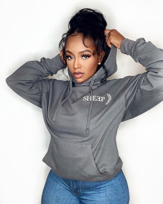 Smoke Gray/White Sheep Hooded Sweatshirt