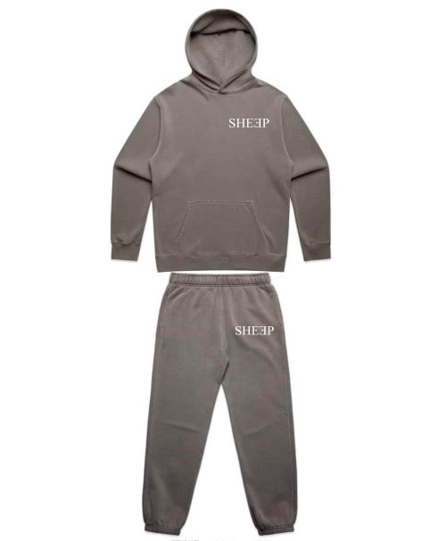 Faded Gray/White Sheep Set Cuffed Bottoms